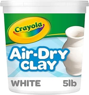 Crayola Air Dry Clay (5lbs), Teacher Supplies, Natural White Modeling Clay for Kids, Sculpting Material, Bulk Craft Supplies for Art Classr...