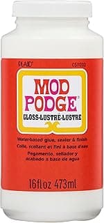 Mod Podge Gloss Sealer, Glue & Finish: All-in-One Craft Solution- Quick Dry, Easy Clean, for Wood, Paper, Fabric & More. Non-Toxic - Craft...