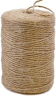 PerkHomy Natural Jute Twine 600 Feet Long Twine String for Crafts Gift Wrapping Packing Gardening Crochet Knitting Macrame Decor (Brown 2mm...