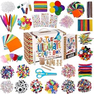 A&R CO. 3000+ Pcs Arts and Crafts Supplies & Materials for Kids - Ultimate Bulk Craft Kit for Boys & Girls with 99 Activities Book for Ages...